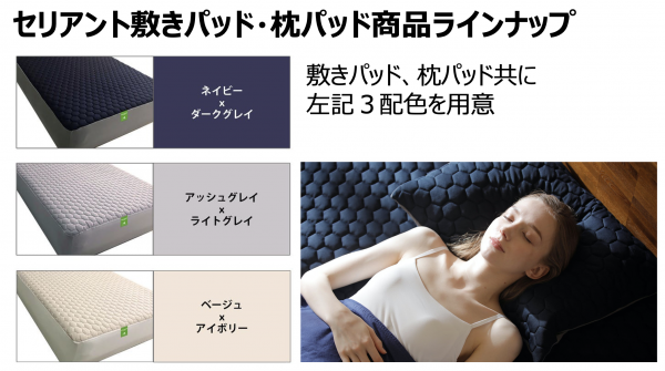 血行促進素材「CELLIANT®️」の敷きパット・枕カバーの卸売・小売・OEM生産を始めました。